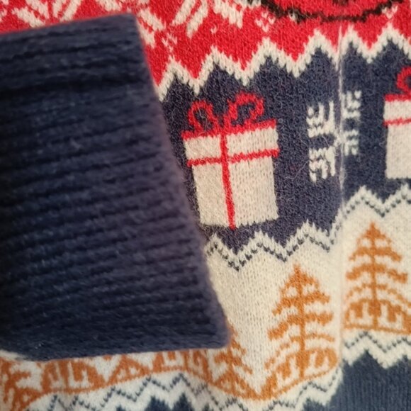 M🎄Festive Red Reindeer Ugly Holiday Sweater for Men Unisex - Picture 6 of 7